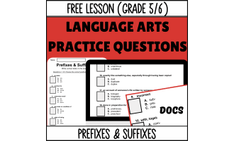 Prefixes and Suffixes Sample Lesson - Grammar Grade 5-6 (Docs)