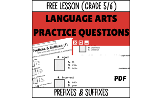 Prefixes and Suffixes Sample Lesson - Grammar Grade 5-6 (PDF)