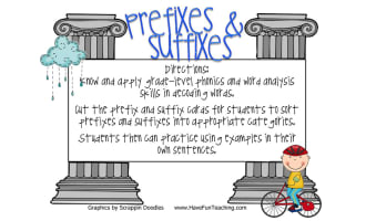 Prefixes and Suffixes Sorting Activity