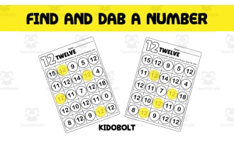 PreK Dab a Dot Number Activity - Number 12