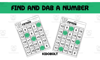 PreK Dab a Dot Number Activity - Number 15