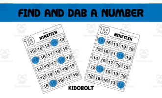 PreK Dab a Dot Number Activity - Number 19