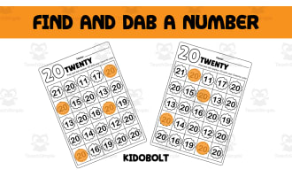 PreK Dab a Dot Number Activity - Number 20