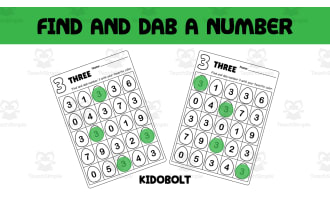 PreK Dab a Dot Number Activity - Number 3
