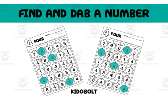 PreK Dab a Dot Number Activity - Number 4