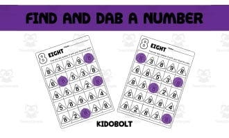 PreK Dab a Dot Number Activity - Number 8