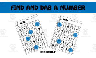 PreK Dab a Dot Number Activity - Number 9