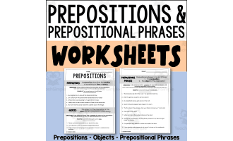 Prepositional Phrases Worksheets