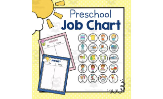Preschool Job Chart – Toddler Chore Tracker