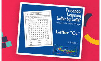 Preschool Letter by Letter: Letter C - Word Search