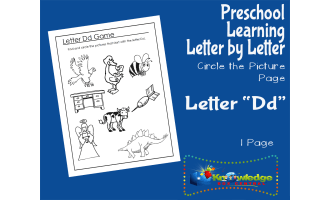 Preschool Letter by Letter: Letter D - Circle the Picture