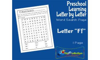 Preschool Letter by Letter: Letter F - Word Search