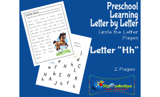 Preschool Letter by Letter: Letter H - Circle the Letter