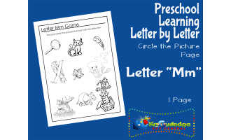 Preschool Letter by Letter: Letter M - Circle the Picture
