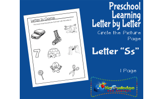 Preschool Letter by Letter: Letter S - Circle the Picture