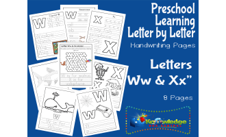 Preschool Letter by Letter: Letters W & X - Handwriting