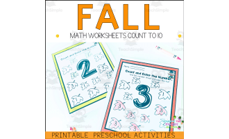 Preschool Math Count to ten in the Fall