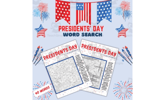 Presidents Day Word Search Find Fun Game History Activity For Kids!