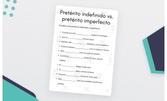 pretérito indefinido vs pretérito imperfecto ejercicios