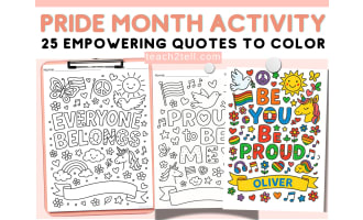Pride Month Coloring Pages for Kids LGBTQ Inclusive Activities SEL