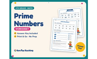 Prime Numbers Worksheet – 4th Grade Multiplication Practice
