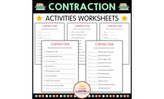 Printable Contractions Grammar Worksheets - Apostrophe Contraction