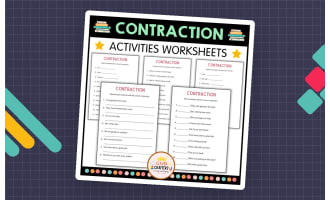 Printable Contractions Grammar Worksheets - Apostrophe Contraction