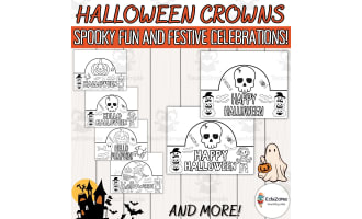 Printable Halloween Crowns: Creative Craft Activity for Spooky Fun