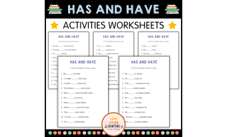 Printable Has and Have Grammar Worksheets for Grade 1, 2, 3
