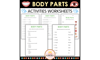 Printable Human Body Parts Worksheet - Body Parts Matching Activity