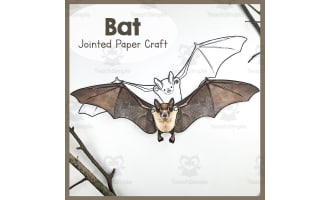 Printable Jointed Bat Animal Craft
