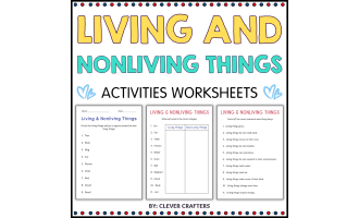 Printable Living Things and Non Living Things Activity Worksheets
