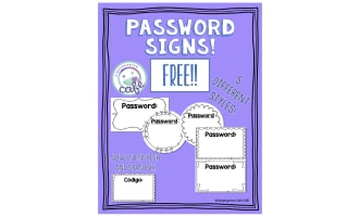 Printable Password Signs Packet