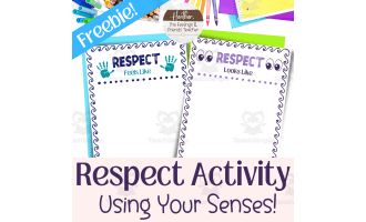 Printable Respect Interactive Worksheet for Elementary Students
