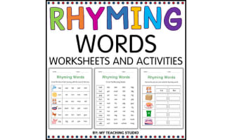 Printable Rhyming Words Activity Worksheets for Grade 1, 2, 3