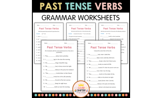 Printable Simple Past Tense Verbs Grammar Worksheets for Grade 2, 3, 4