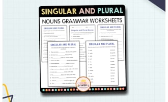 Printable Singular and Plural Nouns Grammar Worksheets for Grade 2, 3