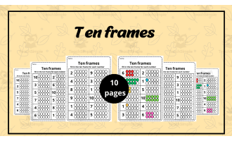 printable ten frame worksheets 1-10 -