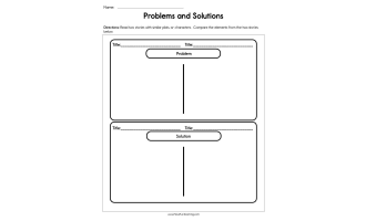 Characters, Settings, and Events Worksheet by Teach Simple