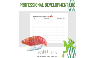 Professional Development PD Log Sushi Theme