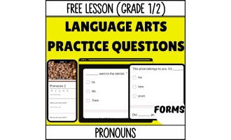 Pronouns Sample - Grades 1-2 Grammar (Forms)