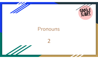 Pronouns Sample - Grades 1-2 Grammar (Slides)