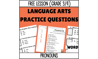 Pronouns Sample: Grammar Grades 3-4 (Word)