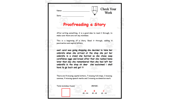 Proofreading Worksheet 1
