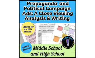 Propaganda & Political Campaign Ads- Close Viewing Analysis & Writing