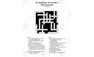 Pseudo Crossword: 20 Questions As You Like It