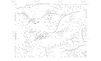 Pterodactyl Dinosaur Extreme Difficulty Dot-to-Dot / Connect the Dots
