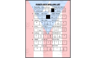 Puerto Rico Spelling List