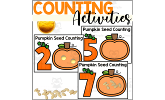 Pumpkin Counting to 10 Fine Motor Cards