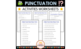 Punctuation Practice Worksheets - Periods, Question Marks, Exclamation